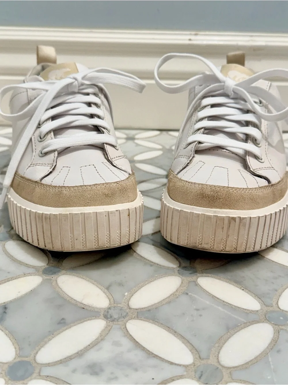 Sorel White Ona Ave Low Waterproof Women's Sneaker Sea Salt Size 10 - Picture 8 of 12